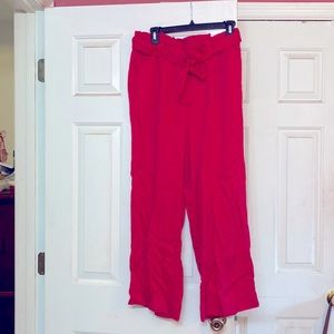 NWT Ann Taylor Factory size 8 tie waist pants high rise hits at ankle